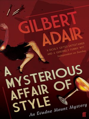 cover image of A Mysterious Affair of Style